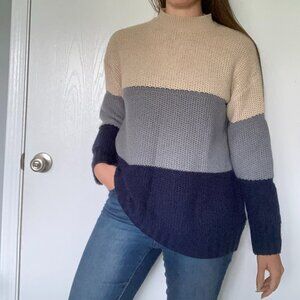 Striped crew-neck sweater